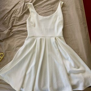 white skater dress